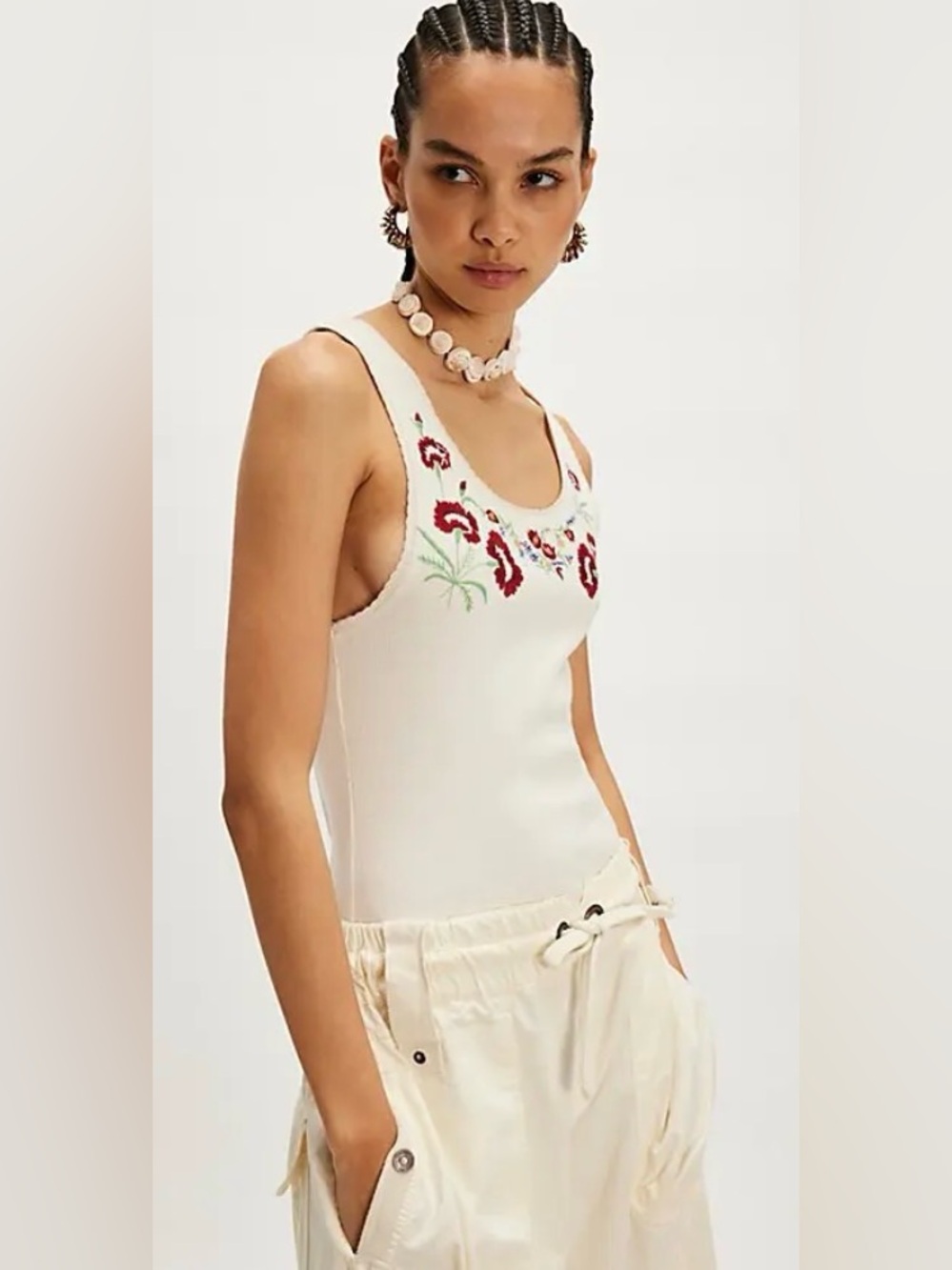 Free People We The Free Summer Tank. NWT. Ivory - Picture 4 of 4